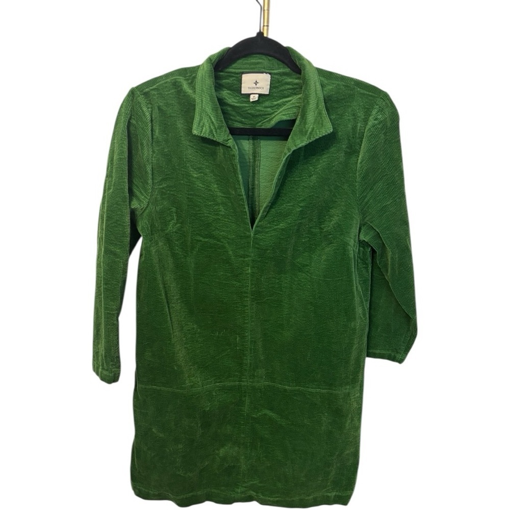 Tuckernuck Forest Green Corduroy Clifton Mini Dress
